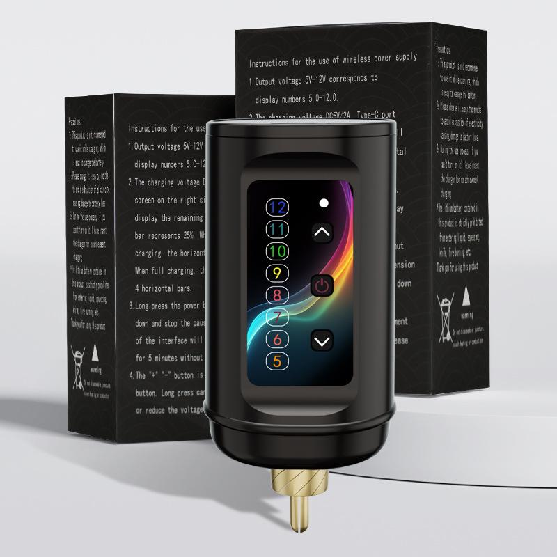 1 adet Dövme Güç Kaynağı Şarj Edilebilir 1400 MAh Pil Dövme Kablosuz Kalem Seti için