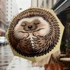 Adorable Hedgehog Print Umbrella: Automatic Opening & Closing, Outdoor Protection, Lightweight and Durable Travel Accessory 109