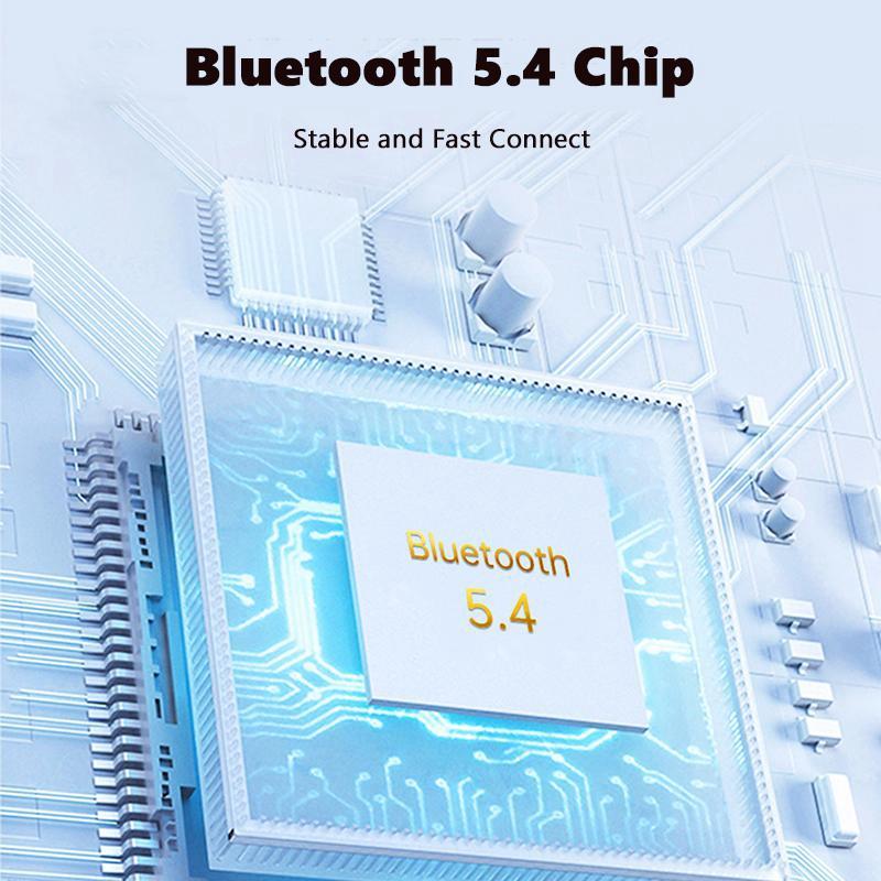 Business-Kopfhörer mit Clip-TF-Karte, Wiedergabe von Bluetooth 5.4, Geräuschunterdrückung, HD-Anrufe, Digitalanzeige-Kopfhörer mit Mikrofon-Headset