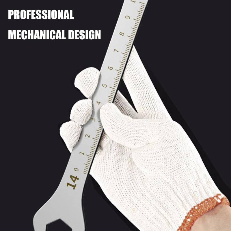 Thin Fastener Spanner with Markings Rust-Resistant for Home Repair, Maintenance Tasks, and Narrow Access Fastener Use
