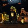 Creative Halloween Skeleton Night Light Funny Garden Statue Lamp Skull Sculptures  Outdoor