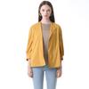  She S miSS  Flirty Linen Blend Solid Open Jacket