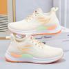 Women‘s Shoes Woven Breathable Mesh Sports Casual Student Block Heel.