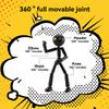 3d Printed Matchstick Human Multi Joint Movable Assembly Puzzle Figurine Decoration Toy Battle Splicing Doll Birthday Gift