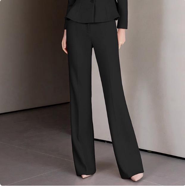 AD Winter Damen High-End Pink Wollmischung Blazer & Hosen Set - Elegantes Professionelles Outfit