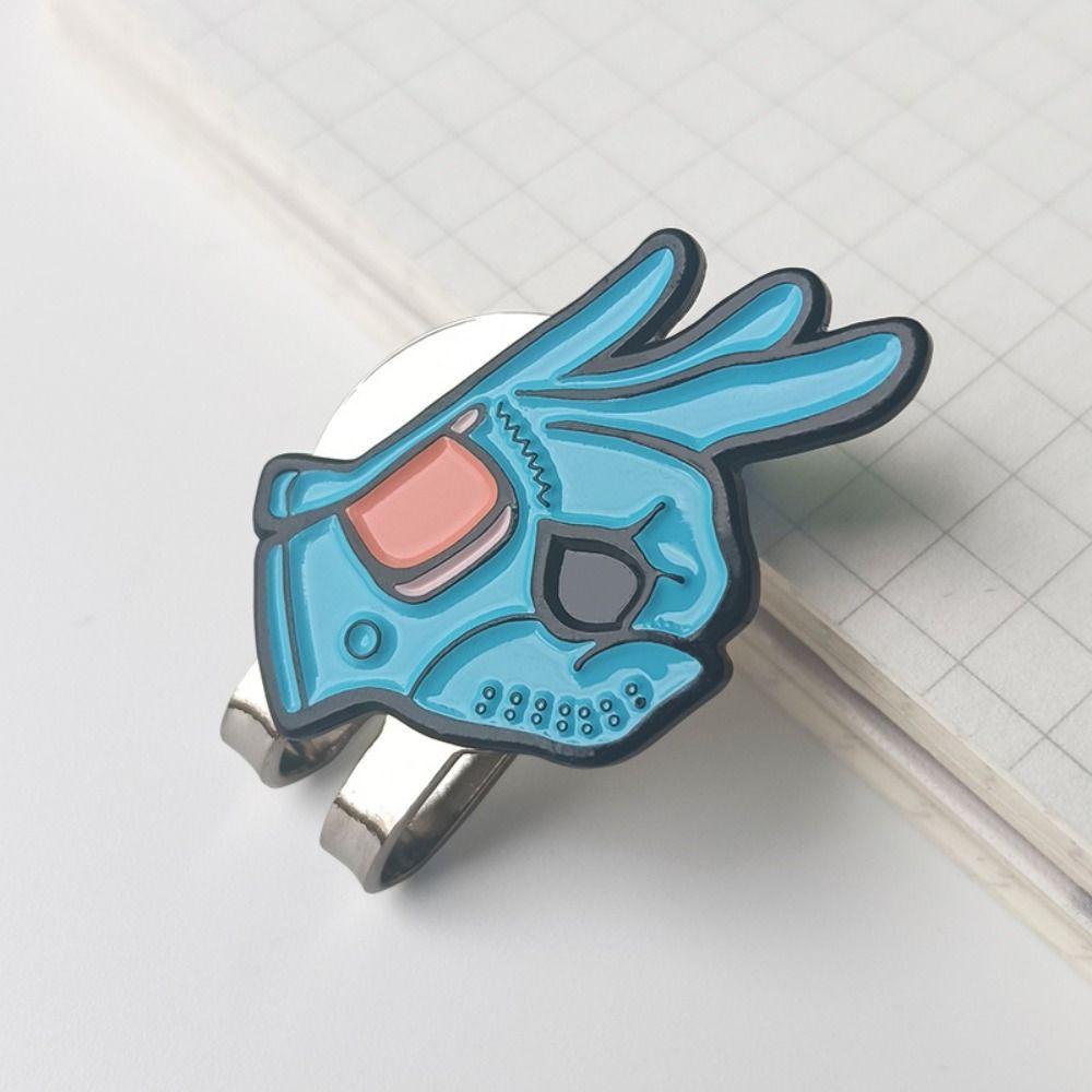 Cartoon Pattern Golf Cap Clip OK Sign Golf Hat Marker Creative Golf Ball Mark  Baseball Cap Clips