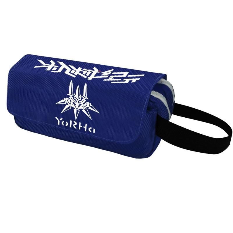 2B Anime Pencil Case Double Zipper Canvas Stationery Organizer Students School Supplies