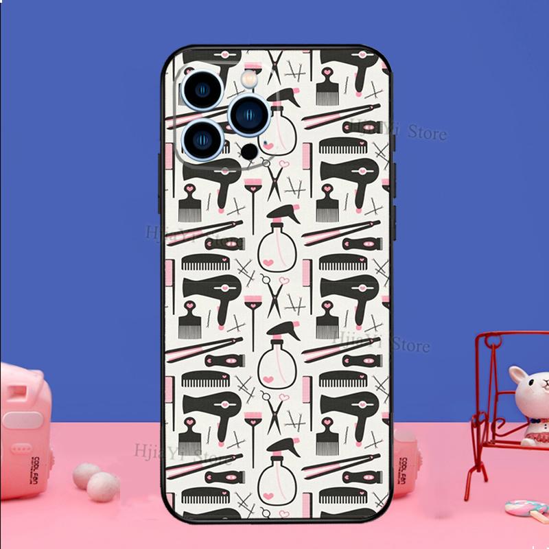 Hair Stylist Hairdresser Case For iPhone 13 11 Pro Max 12 Mini 7 8 6 6s Plus XR X XS Max SE Silicone Phone Cover