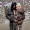 Unisex Streetwear Baumwoll-Steppjacke mit Kapuze und Grafikdruck Locker geschnitten für Jugendliche und Erwachsene Herbstsaison