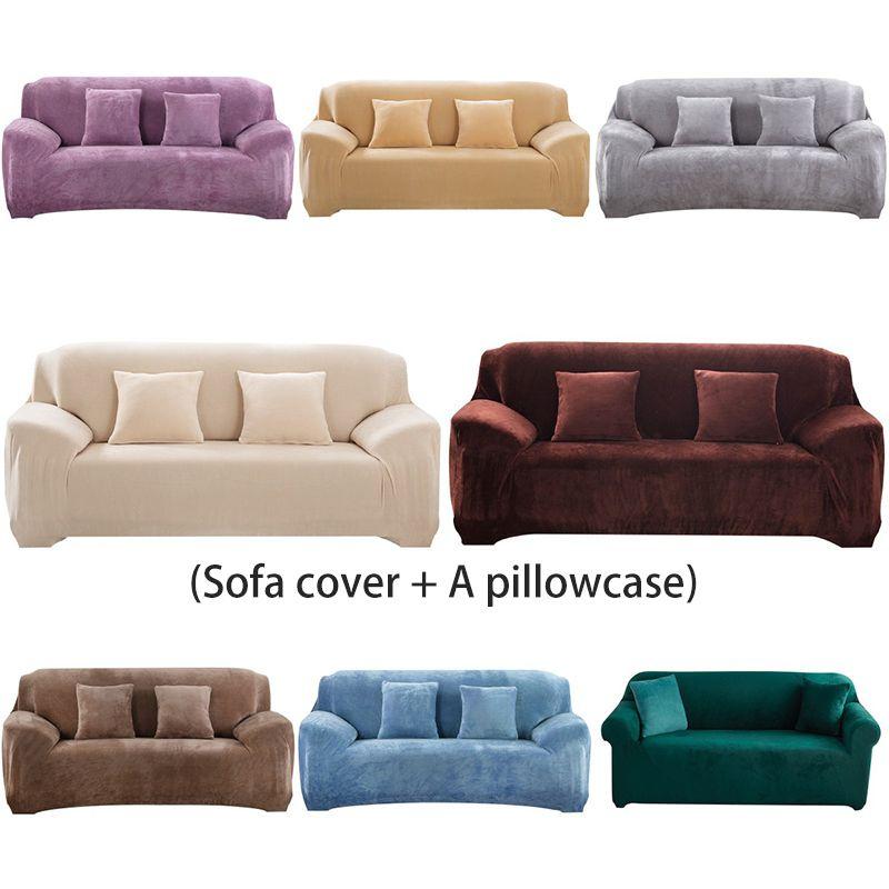Elegant Elasticity Sofa Cover Soft Flannel Couch Cover For Stylish Home Dcor