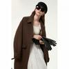 2026 Fall Winter Cashmere Blend Coat Womens Double-Breasted Long Wool Overcoat