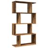 VidaXL Étagère séparatrice de pièce à 4 niveaux vieux bois 70x24x129cm, étagère, étagère à livres, étagère de rangement, 858109