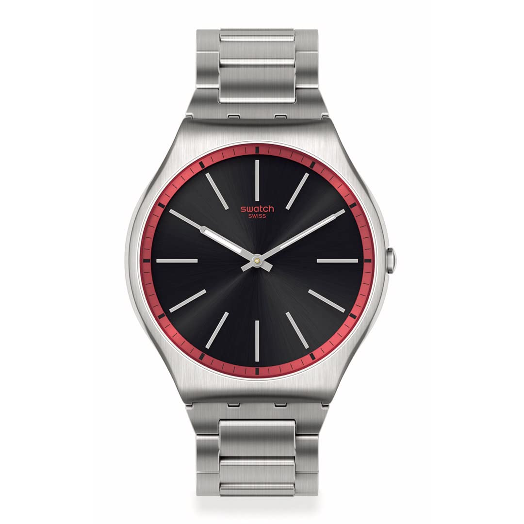 

Swatch RED GRAPHITE SKIN IRONY 42 Watch, Gray, SS07S129G