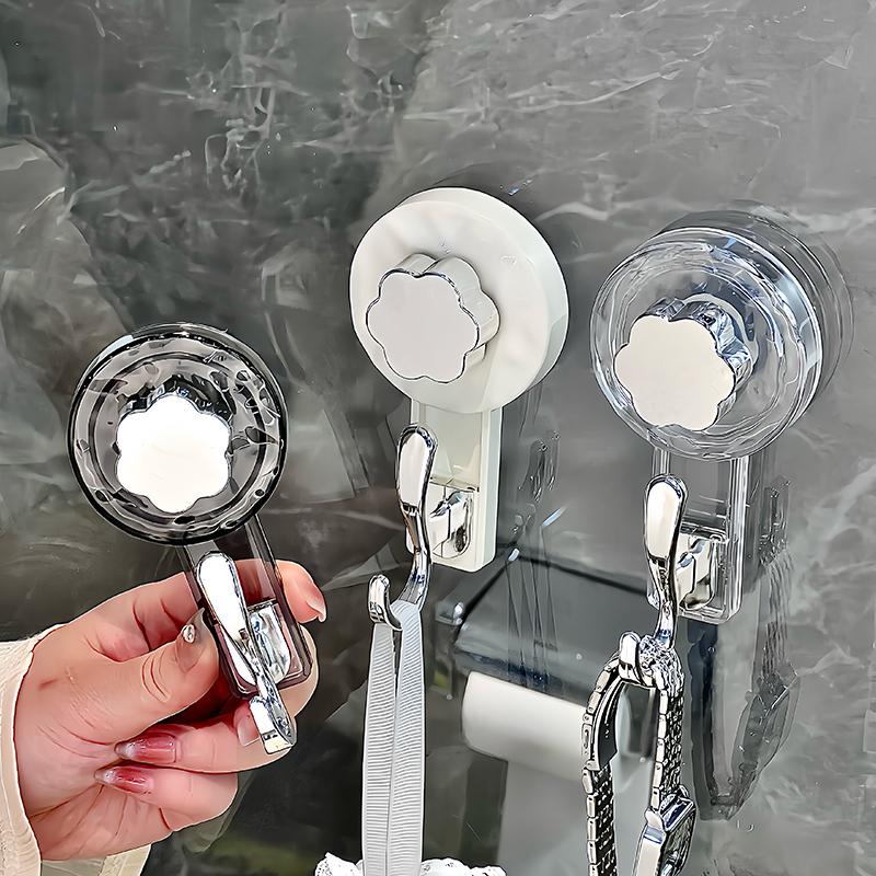 Strong Suction Cup Hook, No Drilling Required, Traceless Vacuum Adhesive for Bathroom Door, Stick-on Towel and Clothes Hook