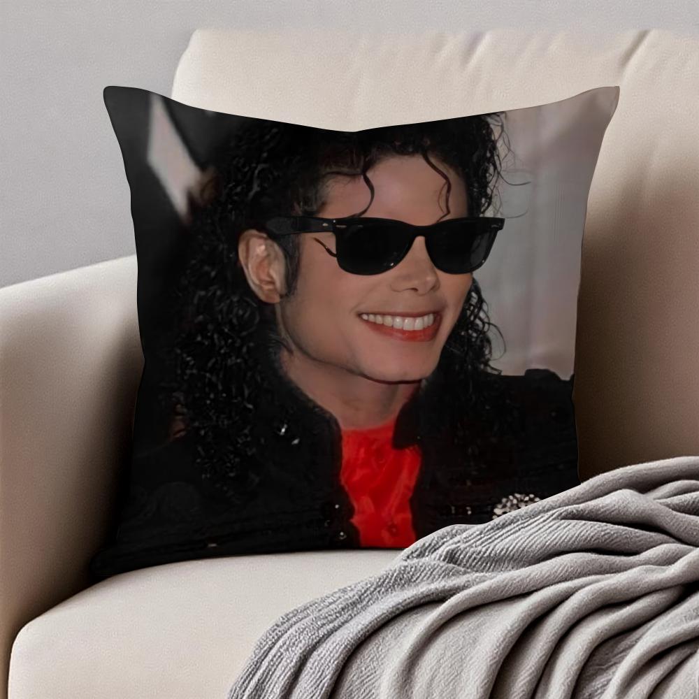 

Pop American Singer MMichael Jackson Cushion Cover Pillowcase Antidustmite Invisible Zipper Short Plush Sofa Cushion 30X30cm