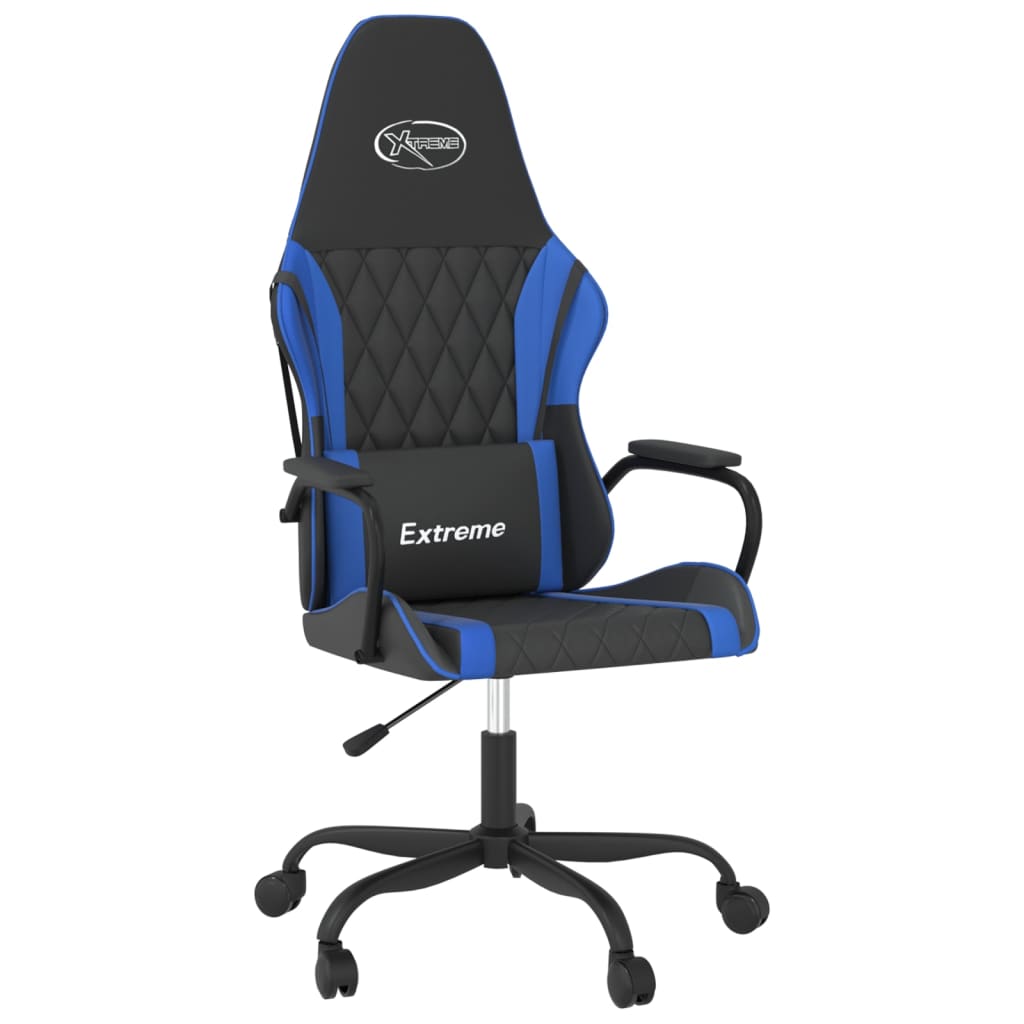 Gaming Chair Black and Blue Artificial Leather