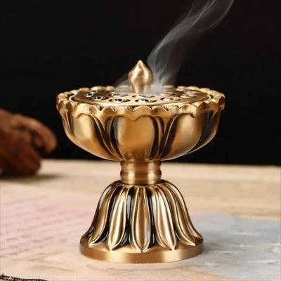 PureCopper Zen Lotus Kupfer Weihrauchbrenner Reines Kupfer Antiker Alter Schatz Lotuslampe Sandelholz Weihrauchbrenner Chinesischer Weihrauch