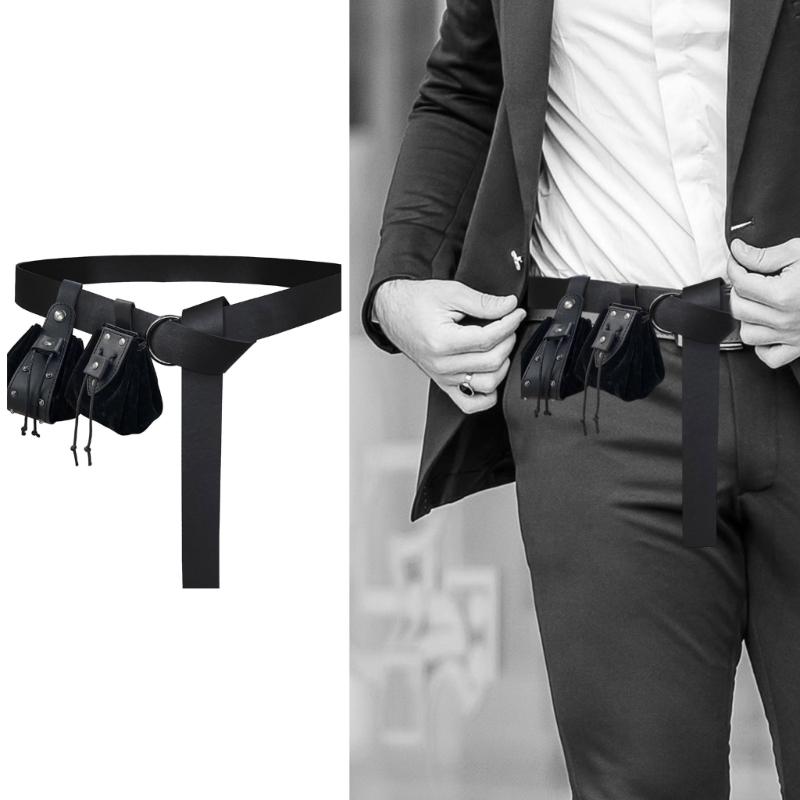 3 Pcs Medieval Belt Waist Bag Medieval Cosplay Set Belt Bag Dices Bag Halloween Renaissance Accessories for Women Man
