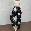 Women's Casual And Fashionable Elastic Waist Loose Wide Leg Pants