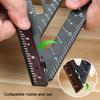 Plastic Material Folding Square Multipurpose Design 7-inch Size Triangle Ruler Black 90 Degree Woodworking Square