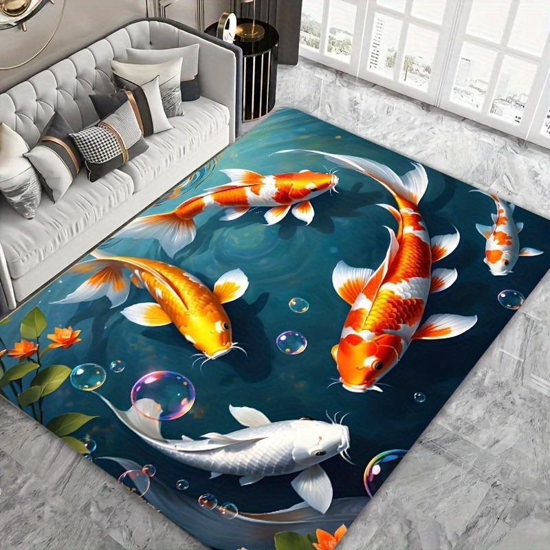 

1PC Fish Pattern Kitchen Rugs Non-Slip Home Door Mats Pop design Bathroom Rugs Bath Mat Carpet for Home Sink Laundry Decor 40cm x 60cm