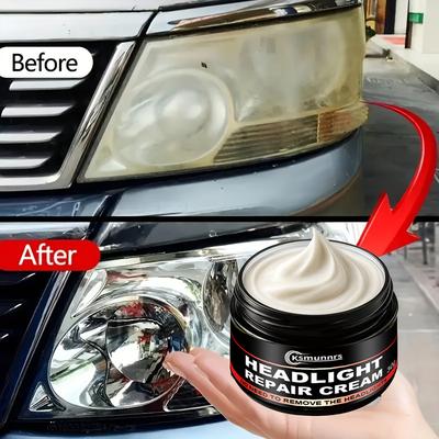 30G Car Headlight Restoration Wax, a Polishing Agent for Headlights, Repairs Yellowing, Oxidation, And Cloudiness. Better Lighti