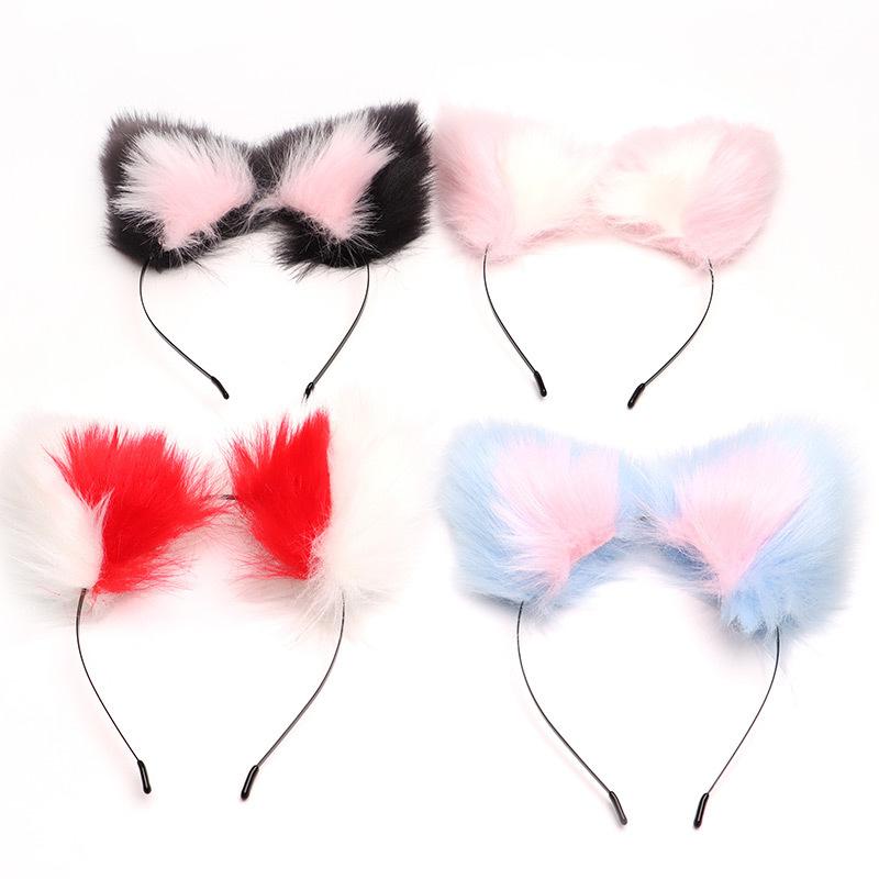 40cm Fox Tail Anal Plug Sexy Plush Cat Ears Headbands Set Butt Plug Tail Erotic Cosplay Sex Toys for Women Anal Masturbating