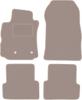 Beige Velvet Floor Mats For: Renault Modus Minivan (2004-2012)