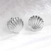 Creative Fashion Ocean Shell Earrings for Women Men Geometric Metal Textured Earrings Jewelry Wholesale Direct Selling