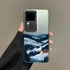For Samsung Galaxy S25 S22 Ultra Plus S24 S23 Ultra Plus FE S21 FE Laser Phone Case Norwegian Scenery Shockproof Back Covers