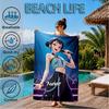 Custom Name KPop Pink Fashion Beach Towel Microfiber Beach Towel, Lightweight and Quick-Dry, for Summer Travel, Swimming Pool Gift