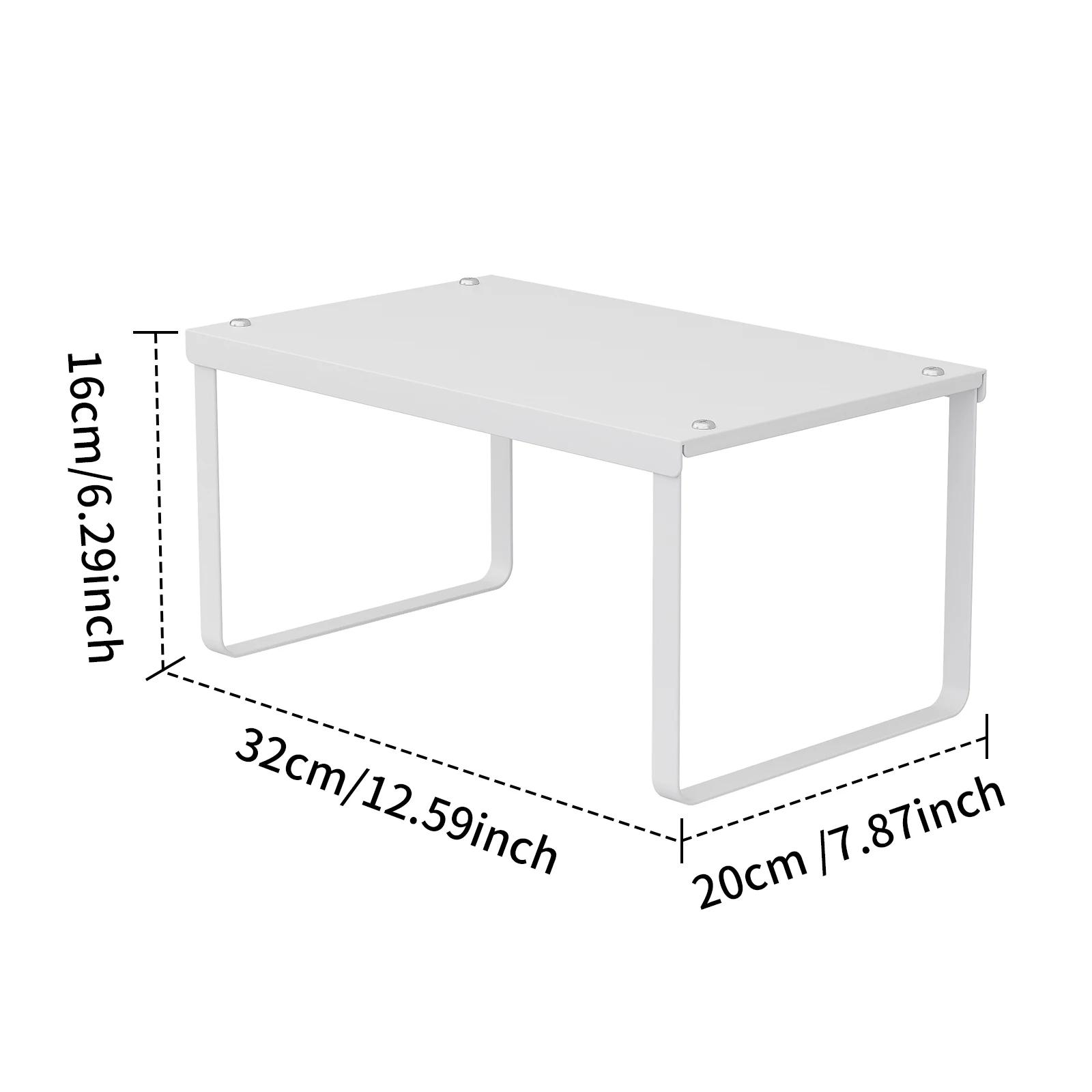 C-shaped foot-plate gold storage rack, stable metal organizer for kitchen bathroom, freestanding countertop display shelf 2-tier