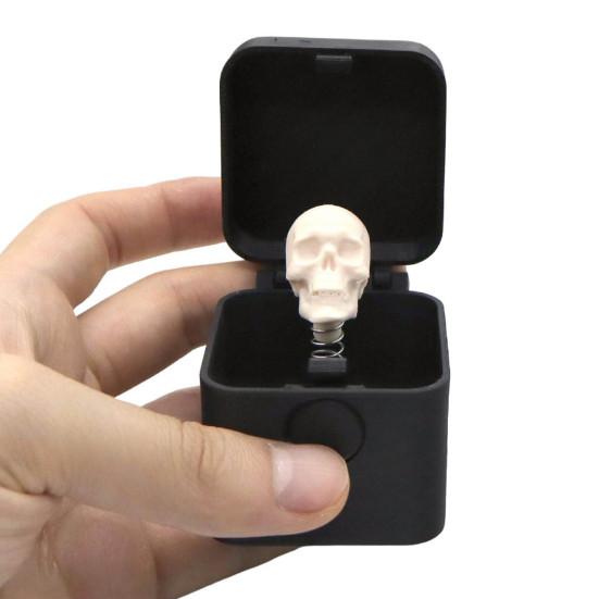 Halloween 3D Printed Skull Box Ornament Popping Skull In A