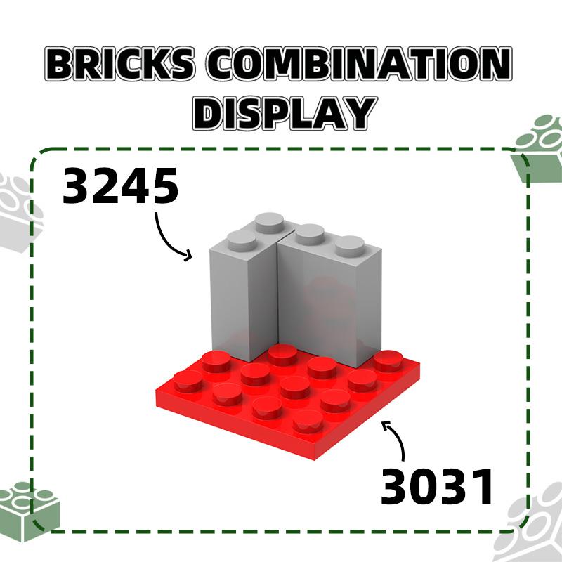 Non-Toxic 66Pcs/Lot 3245 1X2X2 2Dots Building Block Moc Accessories Compatible With Brick Children Toys Gift Box