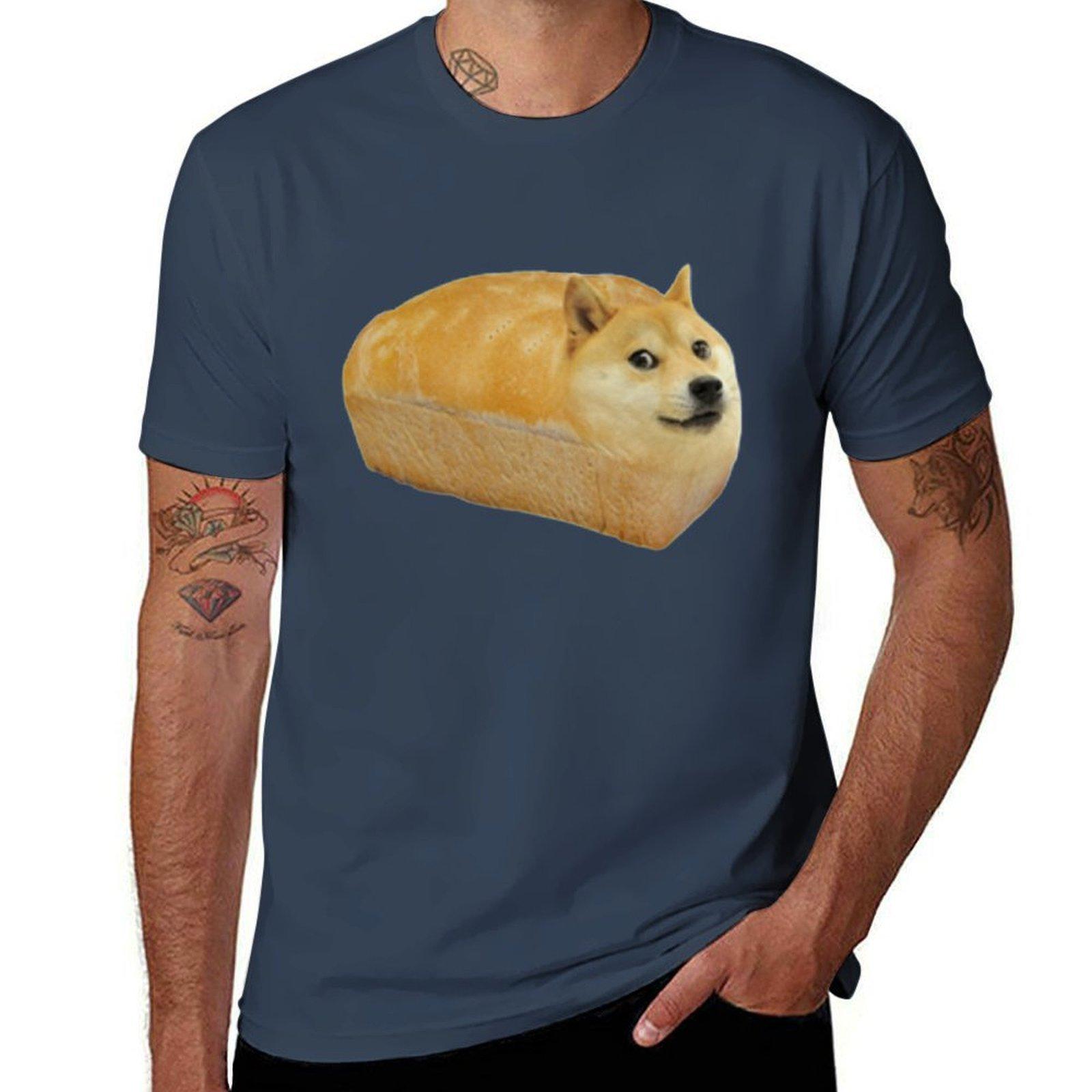 Shiba Inu Doge Bread Meme TShirt Fashion Letter Print TShirt S
