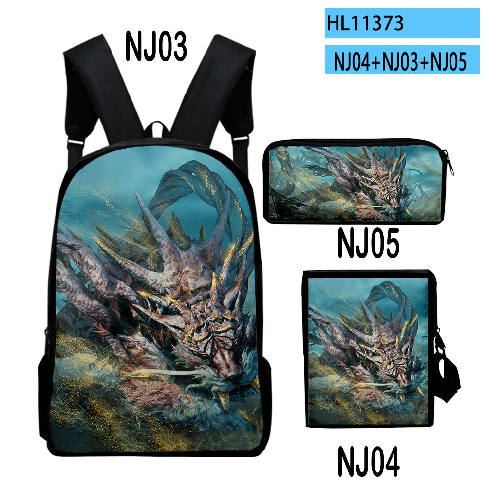 Classic Popular Wild Hearts Game 3D Print 3pcs/Set pupil School Bags Laptop Daypack Backpack Inclined shoulder bag Pencil Case