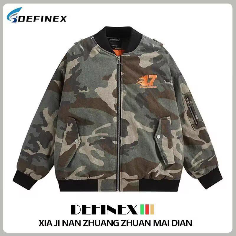 Men's Plus Size Japanese Style Camouflage Embroidery Jacket