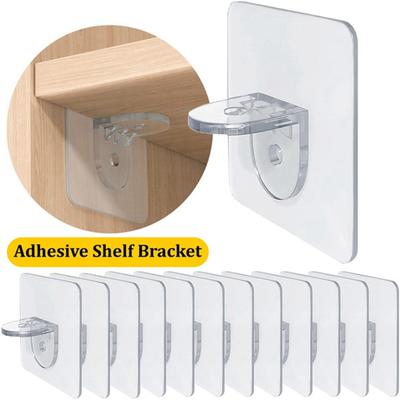 1 Pcs Shelf Support Hooks Wardrobe Board Holder Kitchen Bathroom Closet Sticker Wall Self-adhesive Plugs Storage Organizer Holders