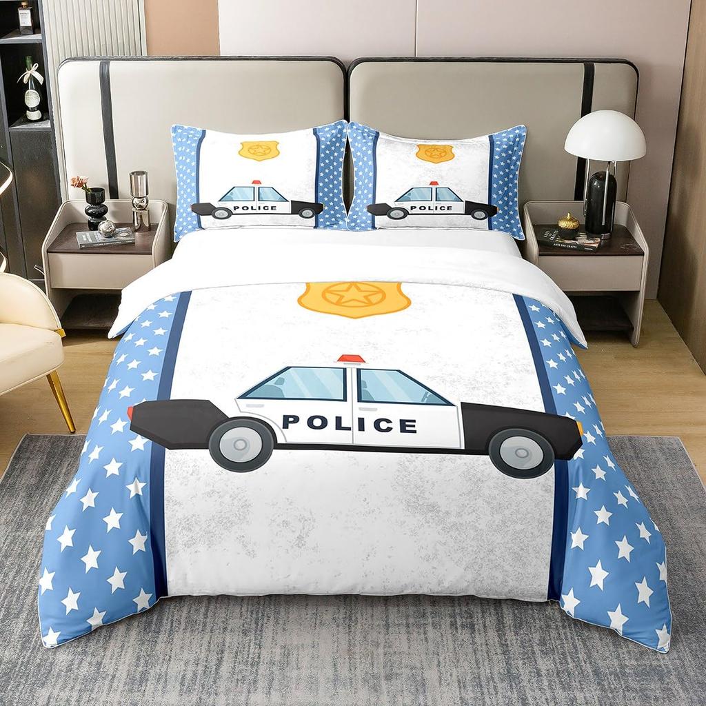 Bettbezug für Möchtegern-Polizisten Kinder Queen King Size Leichtgewicht Daunen Raumdeko 2 Kissenbezüge 1 Bettbezug Keine Steppdecke