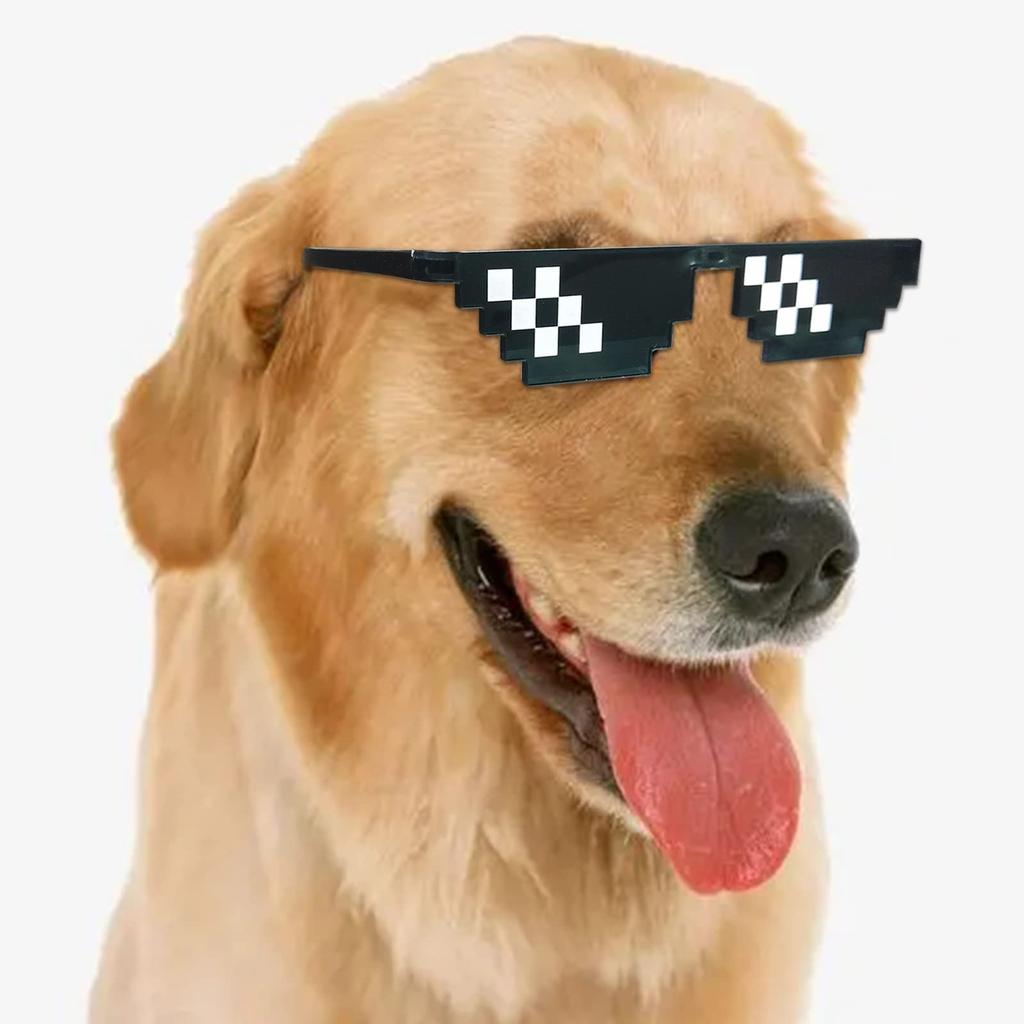 [Lorigun] Thug Life Sunglasses Pixel Mosaic Glasses Party Glasses MLG Shades (12 Pixels)