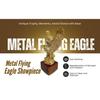 Águia Voadora de Metal com Base Peça de Exibição Estátua Decorativa Peça de Exibição Antiga Troféu Prêmio Lembrança, Força de Poder Vastu, 24 Cm, 10 Cm, Dourado