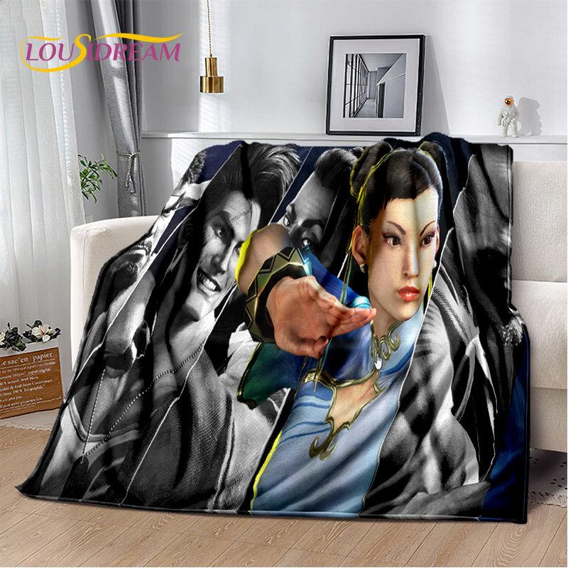 Street Fighter Retro Game Gamer Soft Plush Blanket,Flannel Blanket Throw Blanket for Living Room Bedroom Bed Sofa Picnic Cover