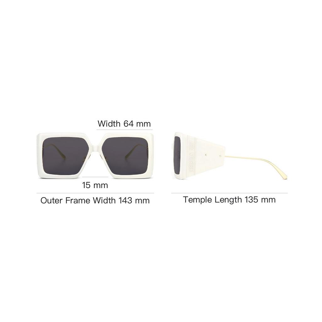 Dior Solar S1U White Square Sunglasses 59 Mm Men sunglasses SOLAS1UXR-95A0