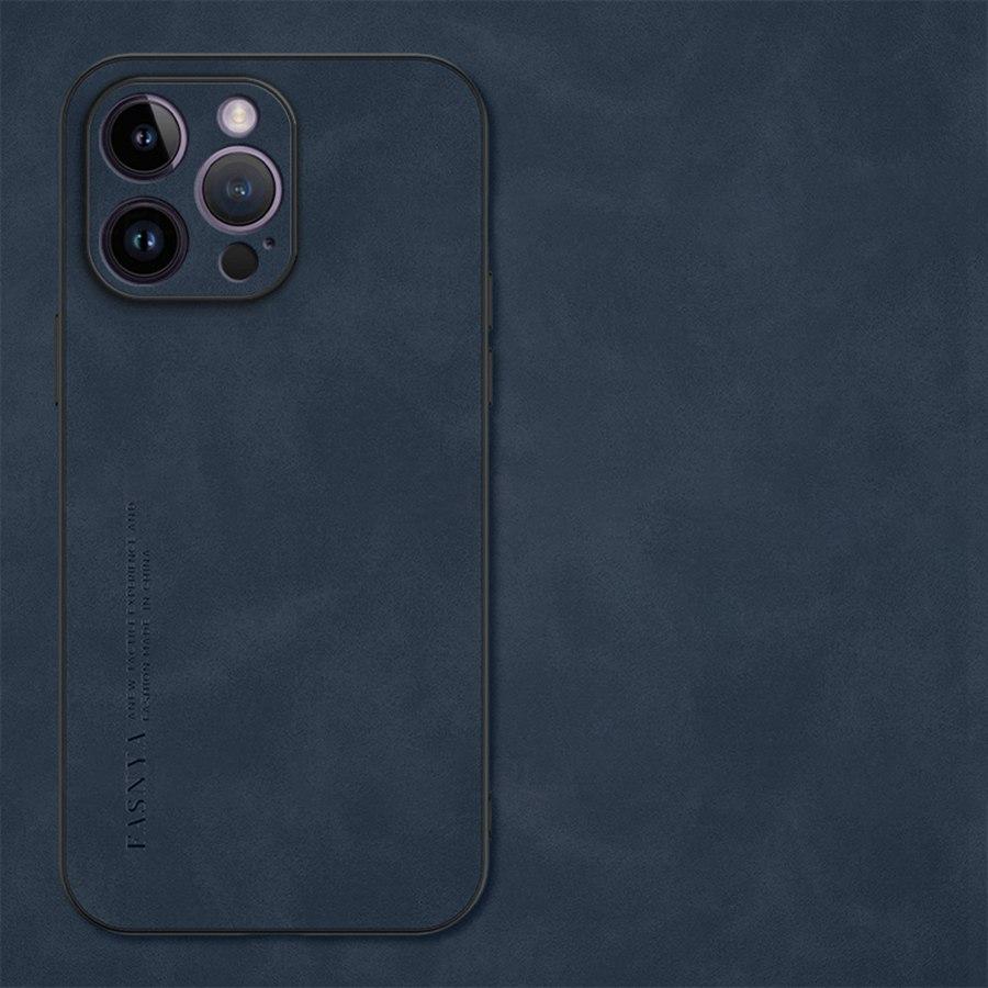 

Мягкий чехол из овчины для Motorola Moto G84 G24 G04 G14 G34 G54 Apple iPhone 15 12 13 14 16 Oneplus Nord CE 3 4 10T роскошная матовая тонкая задняя крышка iPhone 14 синий