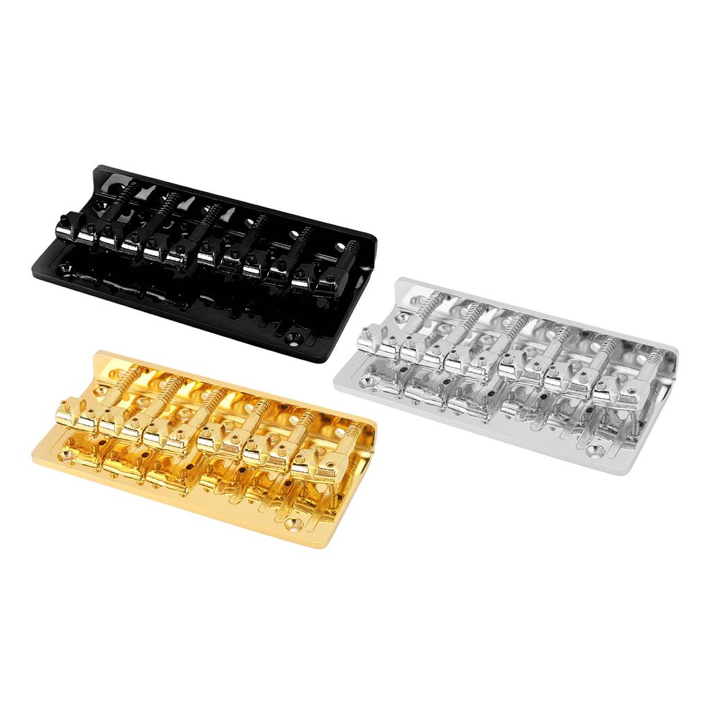 Bass Bridge Zinc Alloy Fixed Type 6 String Electric Bass Bridge Replacement for Practice