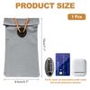 Uxcell Inch Car Key Faraday Pouch RFID 5G Keychain Protection Signal Blocking Pouch Bag Case Card Sleeve Signal Blocking Privacy Protection Gray 3.7x7
