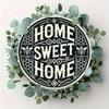 Metal Poster Sweet Home Flower Wall Art Decor Living Room 1PC