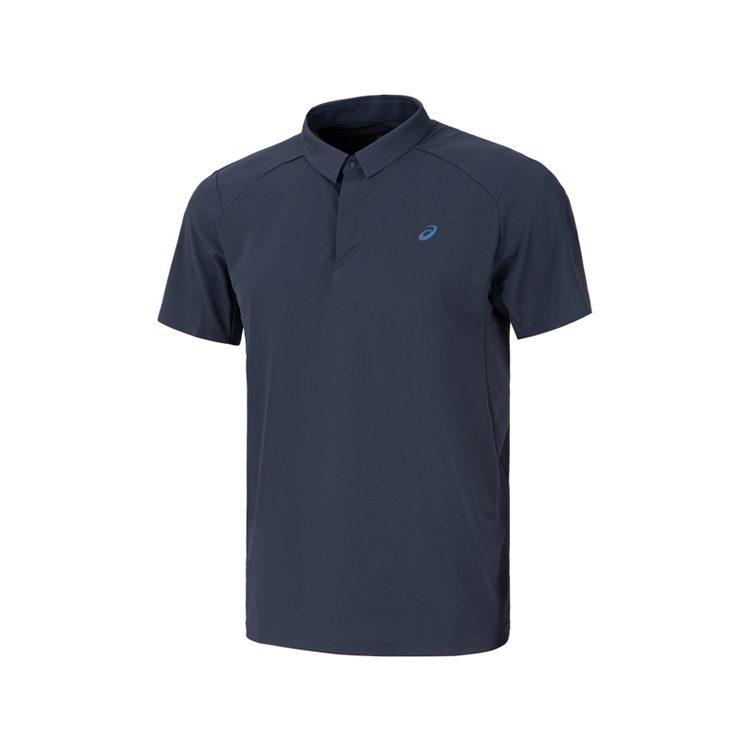 Asics Polo Shirts Men's Charcoal Gray Polo Collar Moderate Straight Fit 2031F541-001