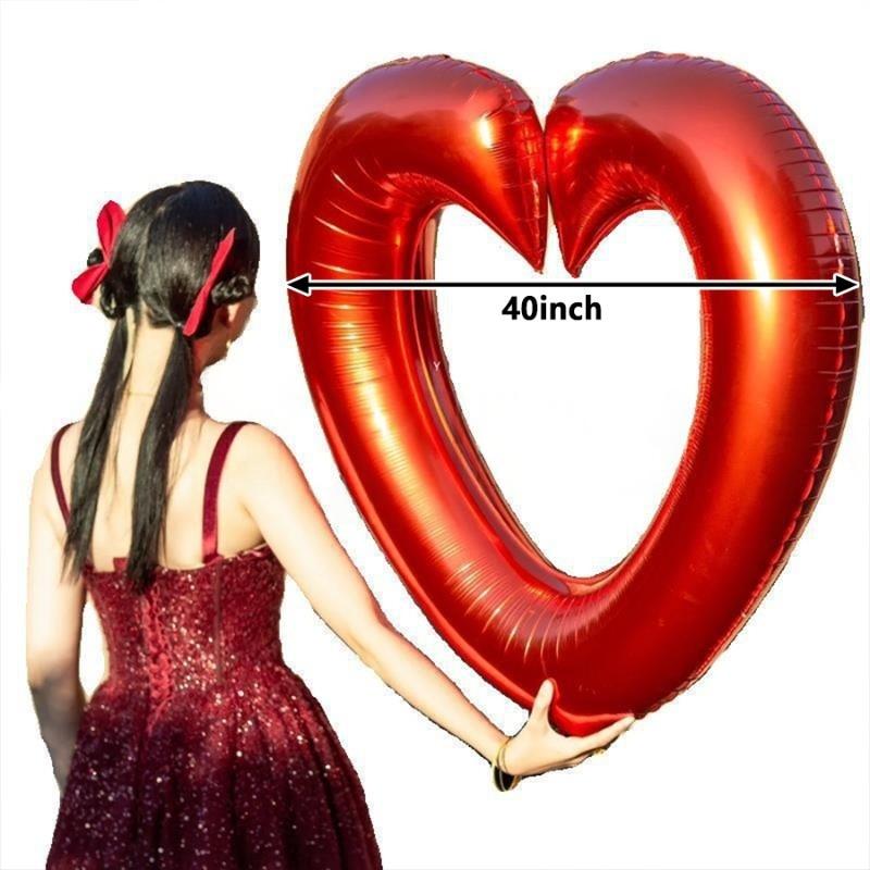 40 Inch Love Heart Aluminium Film Balloon Hollow Out Balloon Valentine's Days Wedding Birthday Party Decor Photo Props