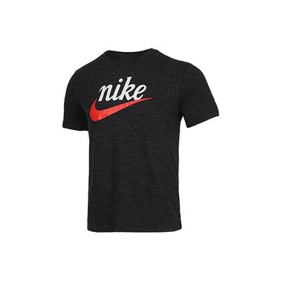 Sportswear Heritage Letter Logo Print Short Sleeve T-Shirt Men Tops Black CK2382-010